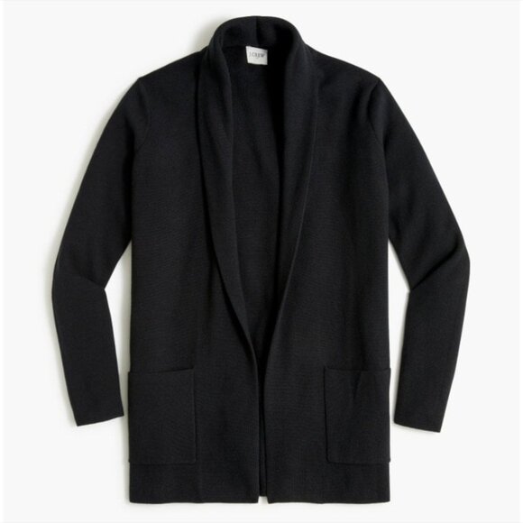 J. Crew Jackets & Blazers - J Crew Chelsea Sweater Blazer M Black NWT Cardigan Open Front BA866 J.Crew Prep